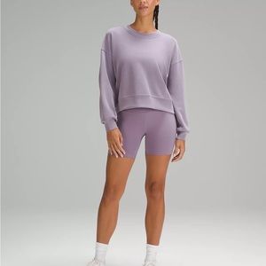Lululemon Athletica Softstreme Perfectly Oversized Cropped Crew Purple Women’s